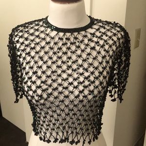 Custom Made Crocheted Sequin Top